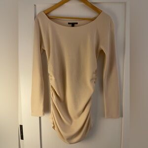 Cream cashmere boatneck sweater
